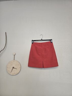 LOFT Red Front-Pocket Skort